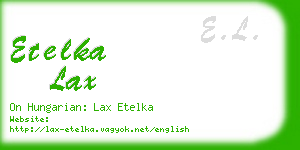 etelka lax business card